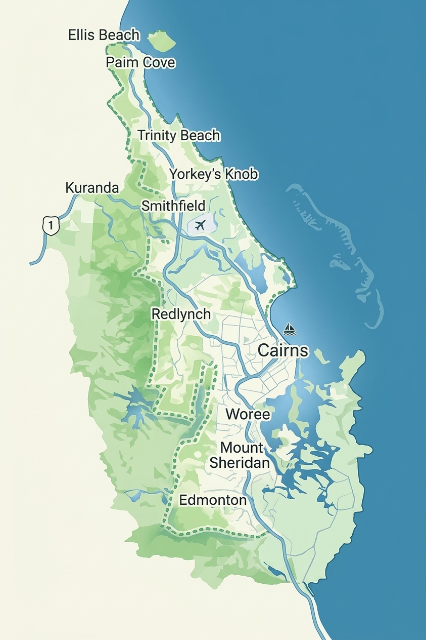 Loving Care Home Support service area map
